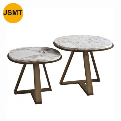 Hot sales Oval Center Table Stainless Steel Base Marble Top Coffee Tape  Creative    living tea table Side table