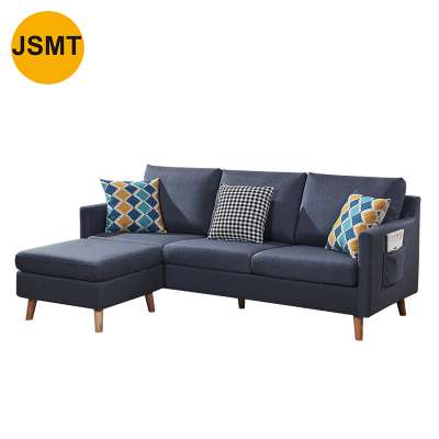 Simple Style Corner Sectional Fabric New L Shaped Sofa Designs Set Living Room Furniture